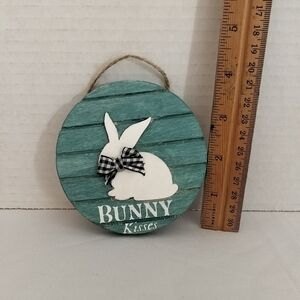 Teal Bunny Wall Decor Chalk Couture
